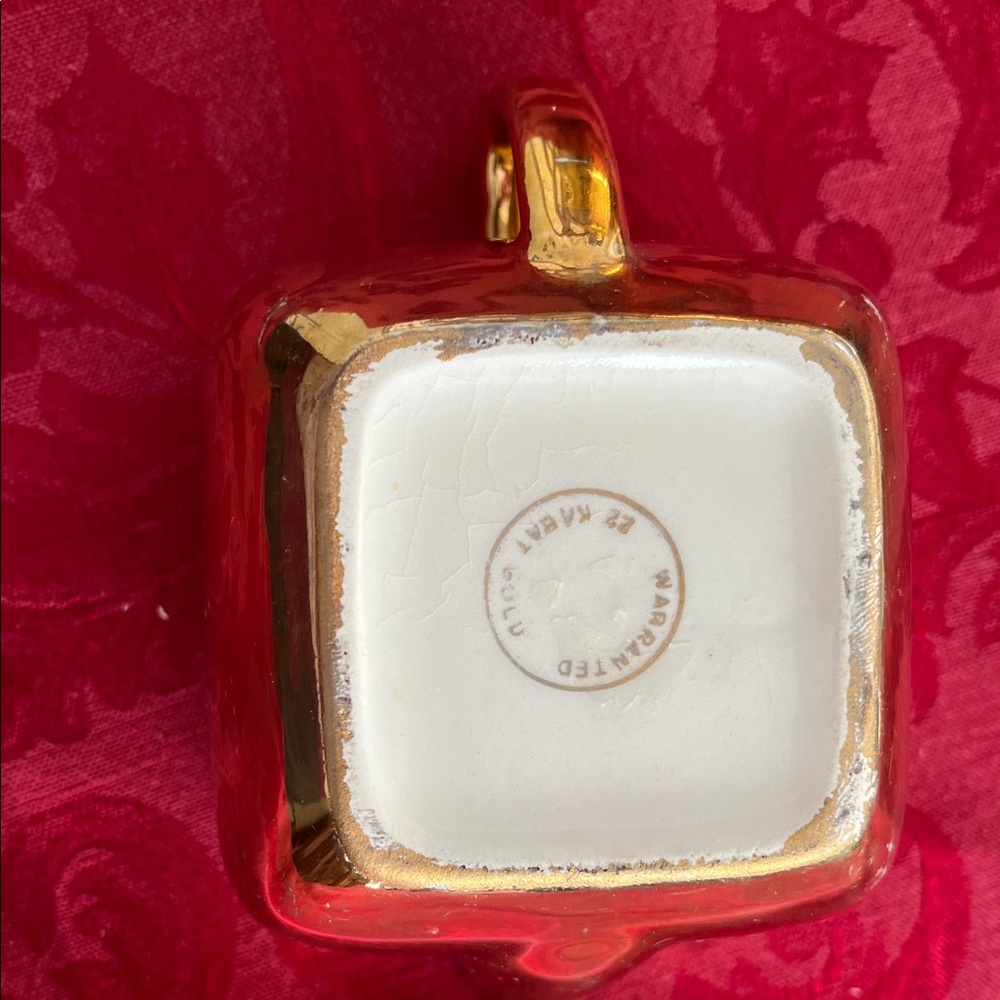 Homer Laughlin “Eggshell” Gold  Creamer & Sugar  - warranted 22 karat Gold - Picture 11 of 12